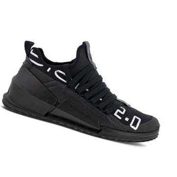 Men's Ecco Biom 2.0 Low Tex Sneakers Black | USA 606TCE